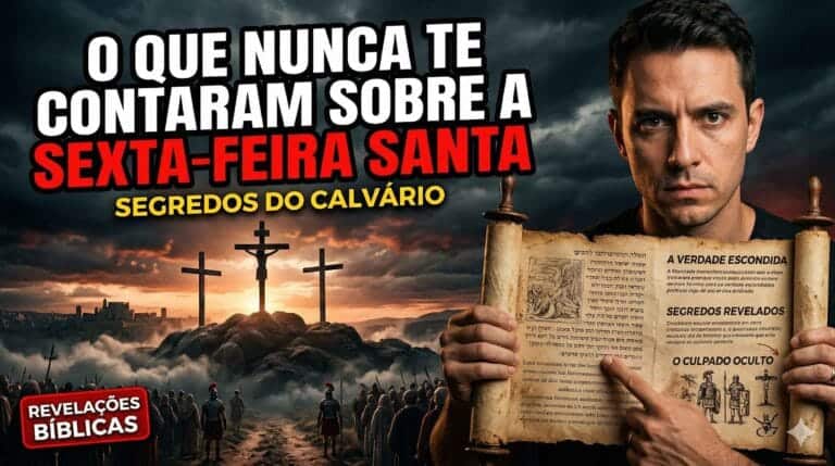 Imagem relacionada à Sexta-Feira Santa com elementos bíblicos e simbólicos religiosos.