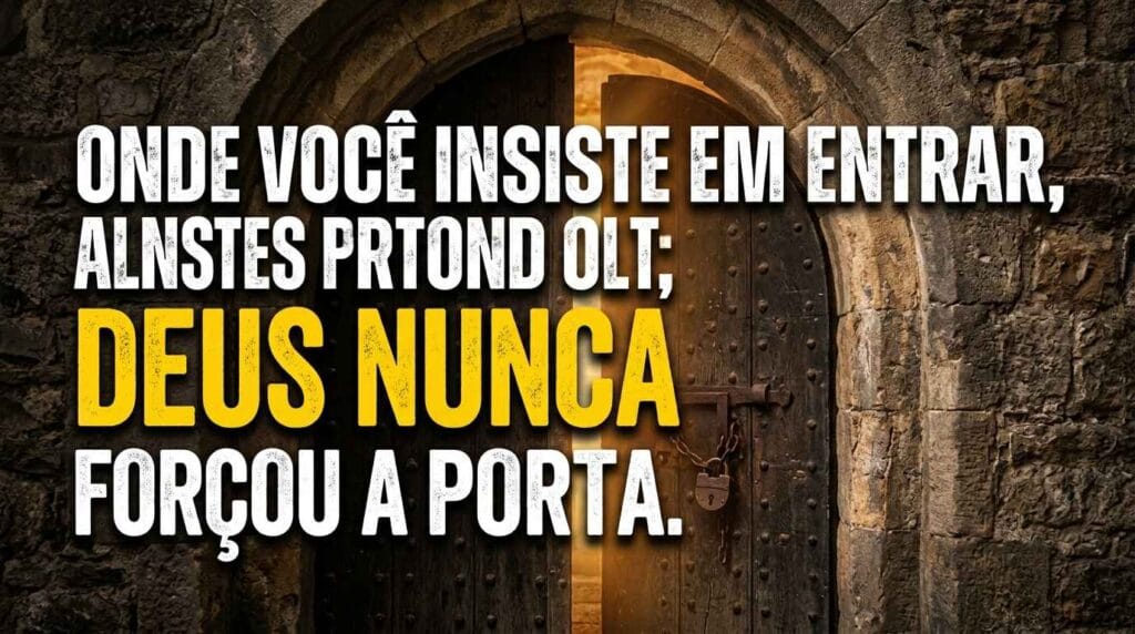 Deus nunca forçou a porta